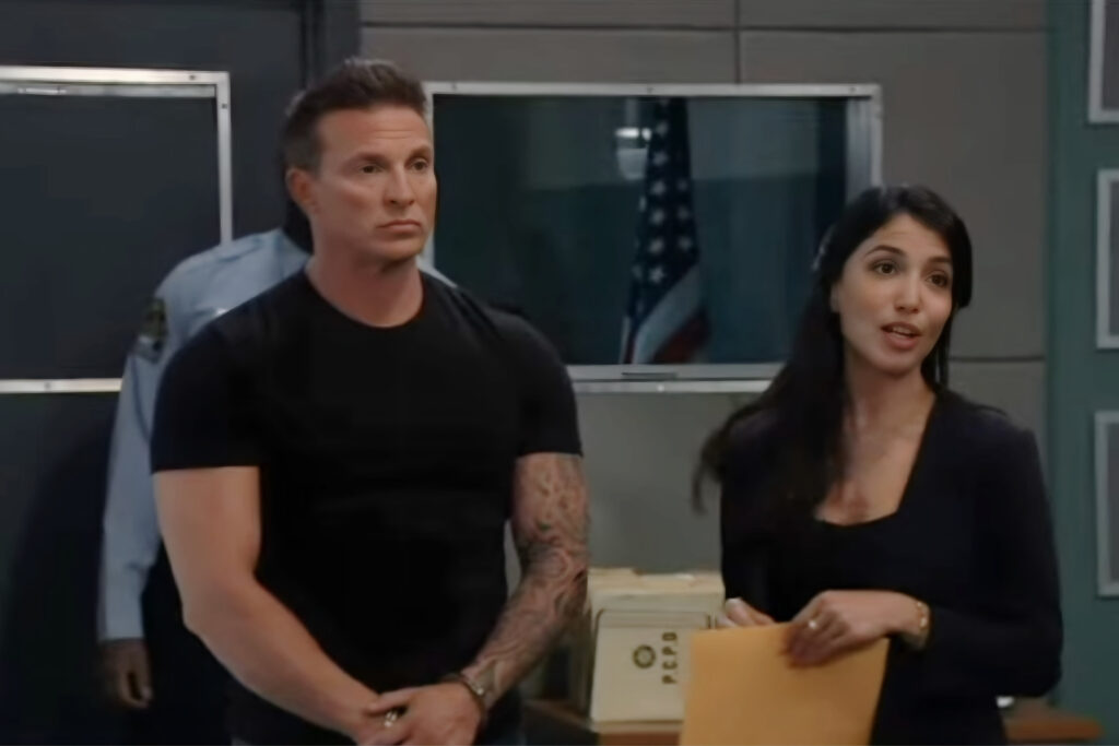 General Hospital: Jason Morgan (Steve Burton) and ADA Turner (Nanzeen Contractor) 